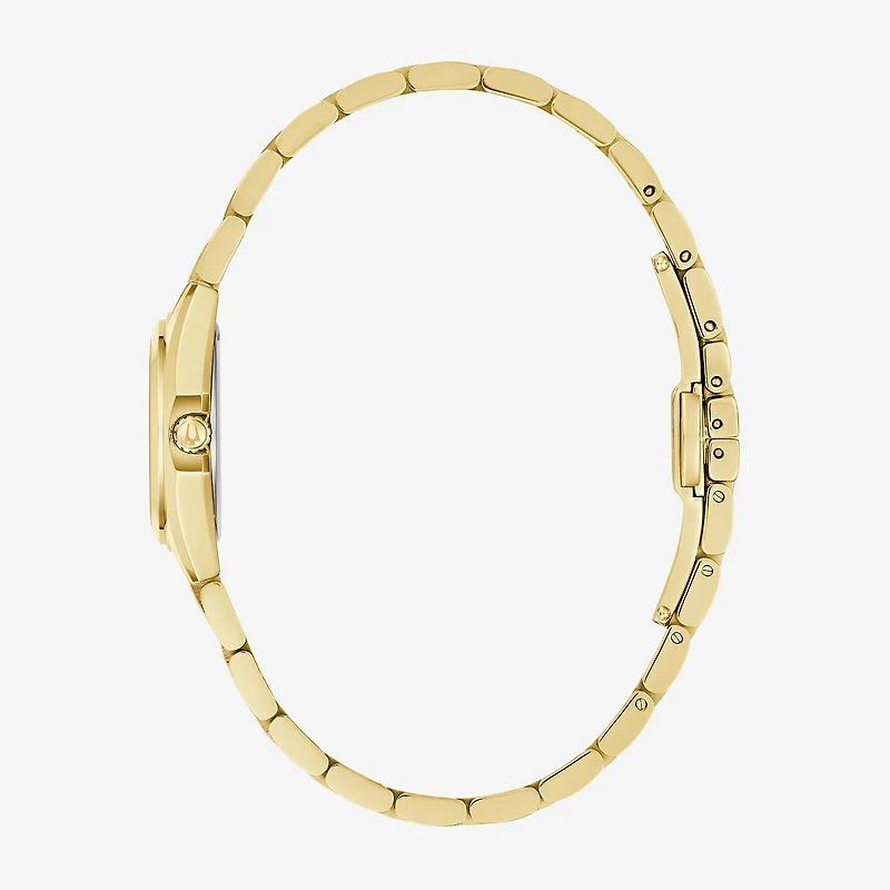 Bulova Surveyor Womens Gold Tone Stainless Steel Bracelet Watch 97l187