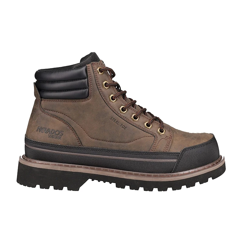 NEVADOS Mens Honcho Slip Resistant Flat Heel Work Boots