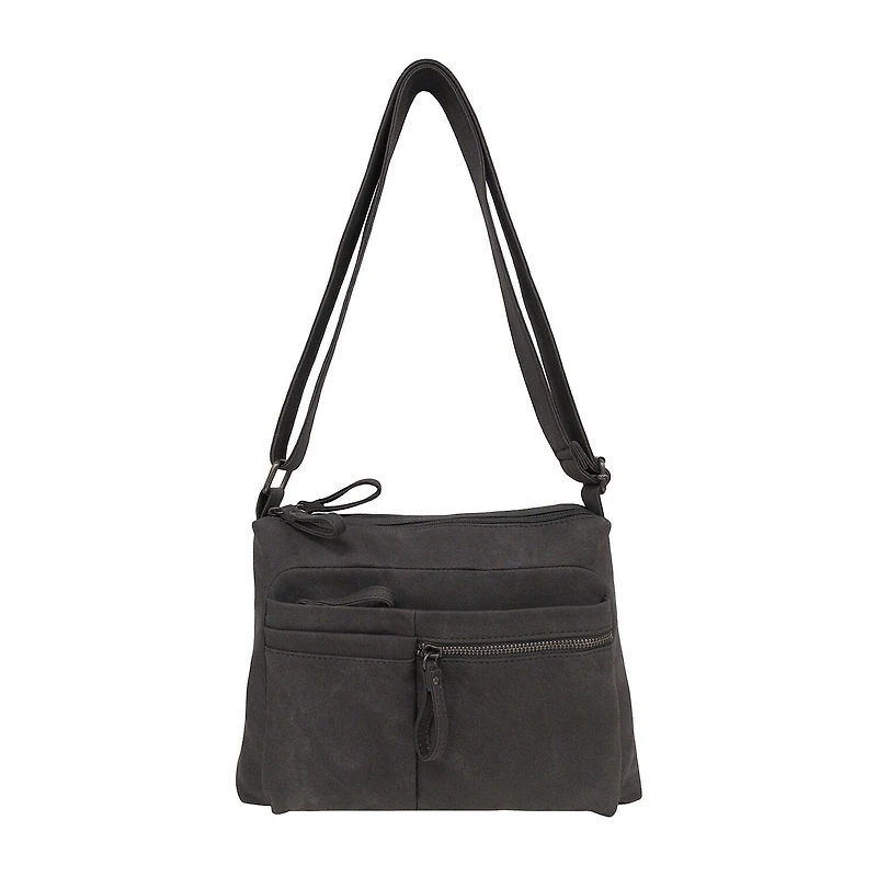 Bueno of California North South Zip Washed Crossbody Bag