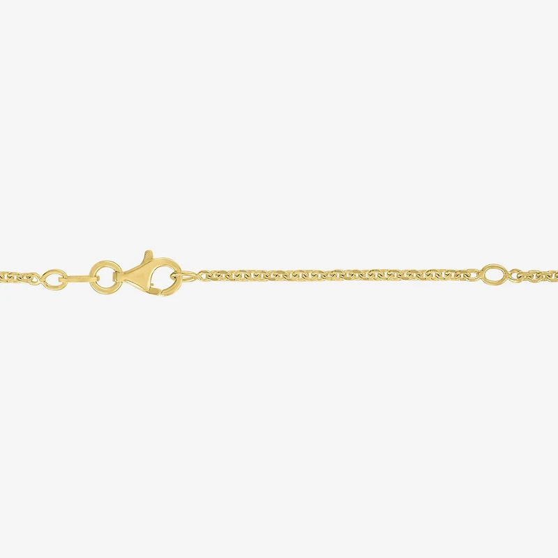 Gemstone 14K Gold Over Silver Oval 17.5 Inch Pendant Necklace