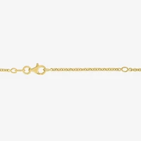Gemstone 14K Gold Over Silver Oval 17.5 Inch Pendant Necklace