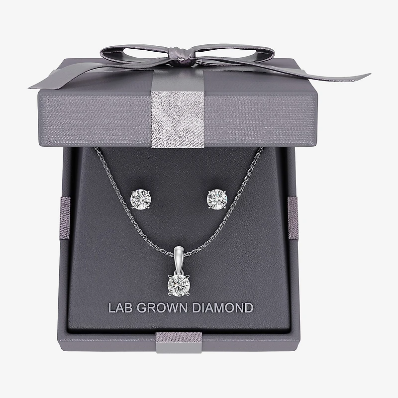 ( G/SI1-SI2 ) 2 CT. T.W. Lab-Grown Diamond Sterling Silver or 14K Gold over 2-pc. Jewelry Set