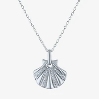 Diamond Accent (G-H Womens Diamond Accent Lab Grown White Diamond Accent Sterling Silver 16 Inch Pendant Necklace