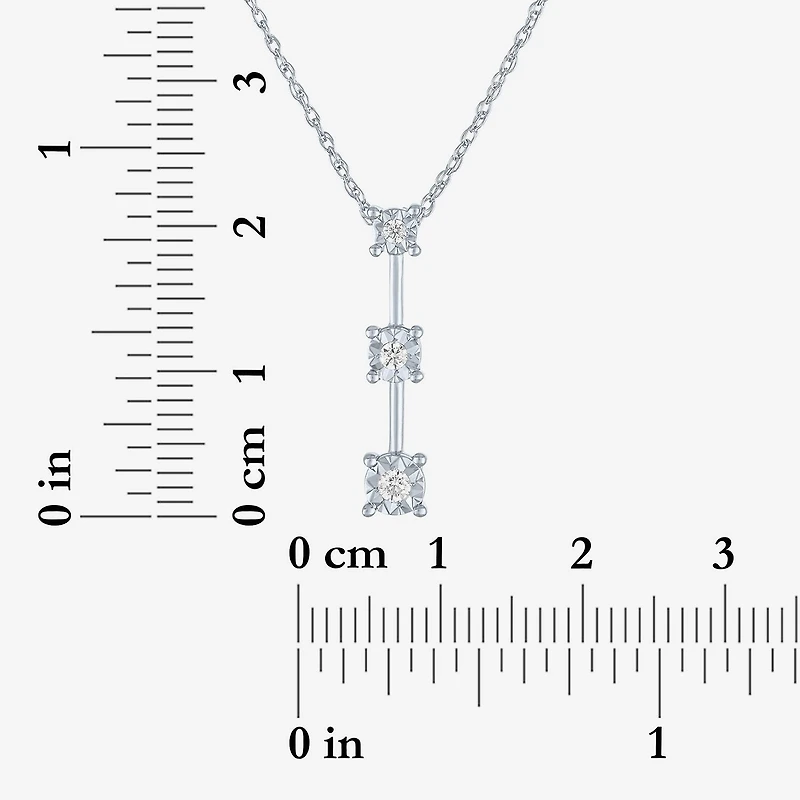 (G-H, Si2-I1) Womens 1/8 CT. T.W. Lab Grown White Diamond Sterling Silver Round 2-pc. Jewelry Set