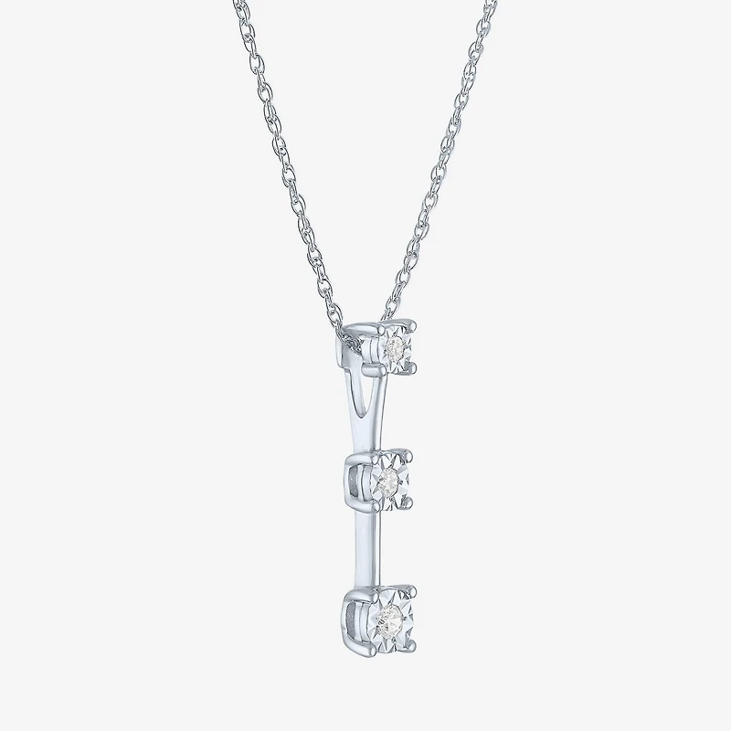 (G-H, Si2-I1) Womens 1/8 CT. T.W. Lab Grown White Diamond Sterling Silver Round 2-pc. Jewelry Set