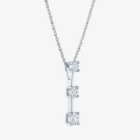 (G-H, Si2-I1) Womens 1/8 CT. T.W. Lab Grown White Diamond Sterling Silver Round 2-pc. Jewelry Set