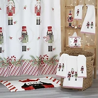 Avanti Peppermint Nutcracker Shower Curtain