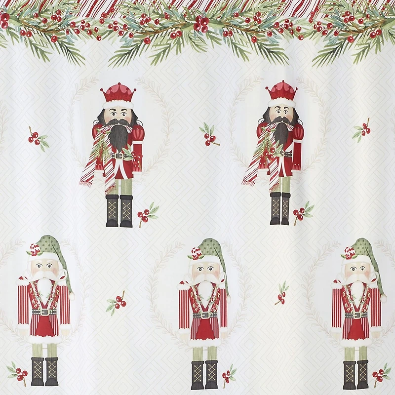 Avanti Peppermint Nutcracker Shower Curtain