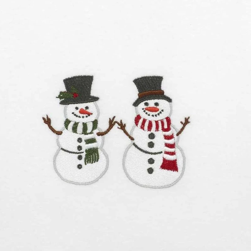 Avanti Winter Snowman Embellished Holiday Bath Towel
