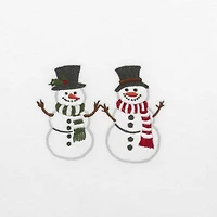 Avanti Winter Snowman Embellished Holiday Bath Towel