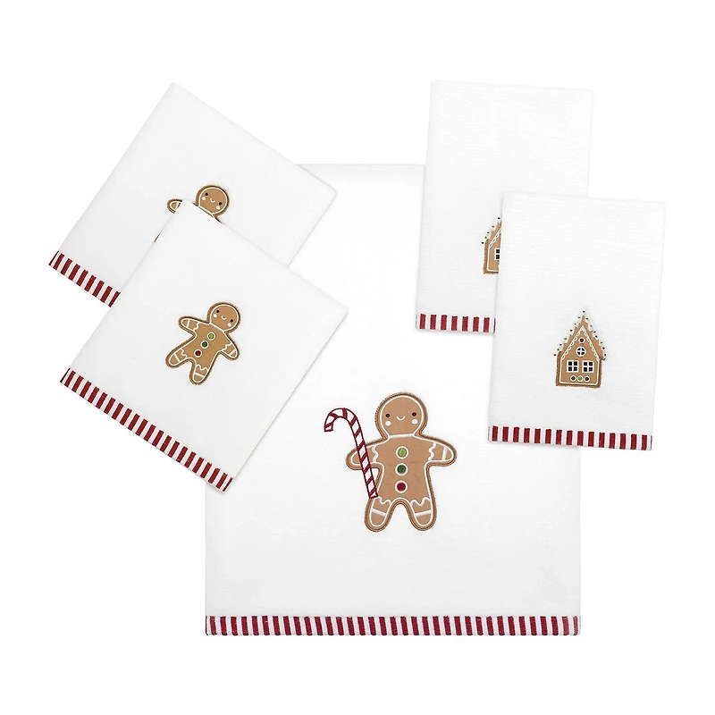 Avanti Gingerbread Man 2-pc. Embellished Hand Towel