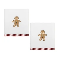 Avanti Gingerbread Man 2-pc. Embellished Hand Towel
