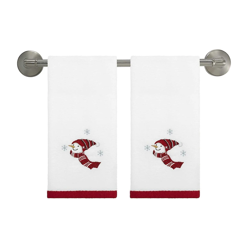 Avanti Holiday Cheer 2-pc. Embellished Fingertip Towel