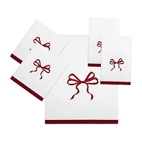 Avanti Christmas Bows 2-pc. Embellished Hand Towel