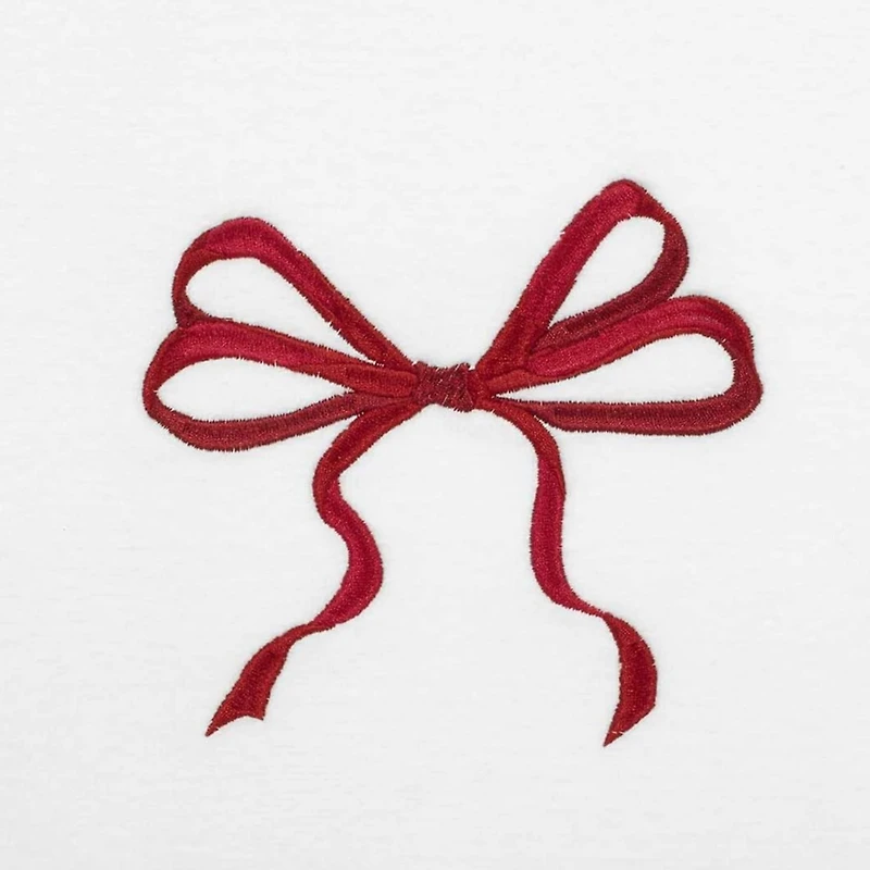 Avanti Christmas Bows 2-pc. Embellished Hand Towel