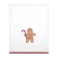 Avanti Gingerbread Man Embellished Holiday Bath Towel