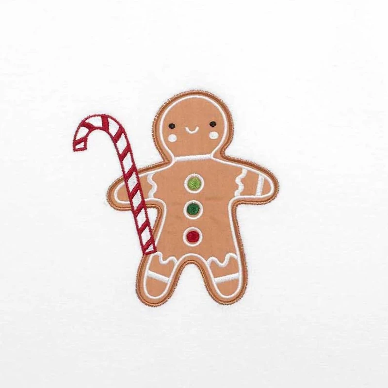 Avanti Gingerbread Man Embellished Holiday Bath Towel