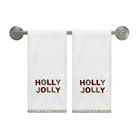 Avanti Holly Jolly 2-pc. Embellished Hand Towel
