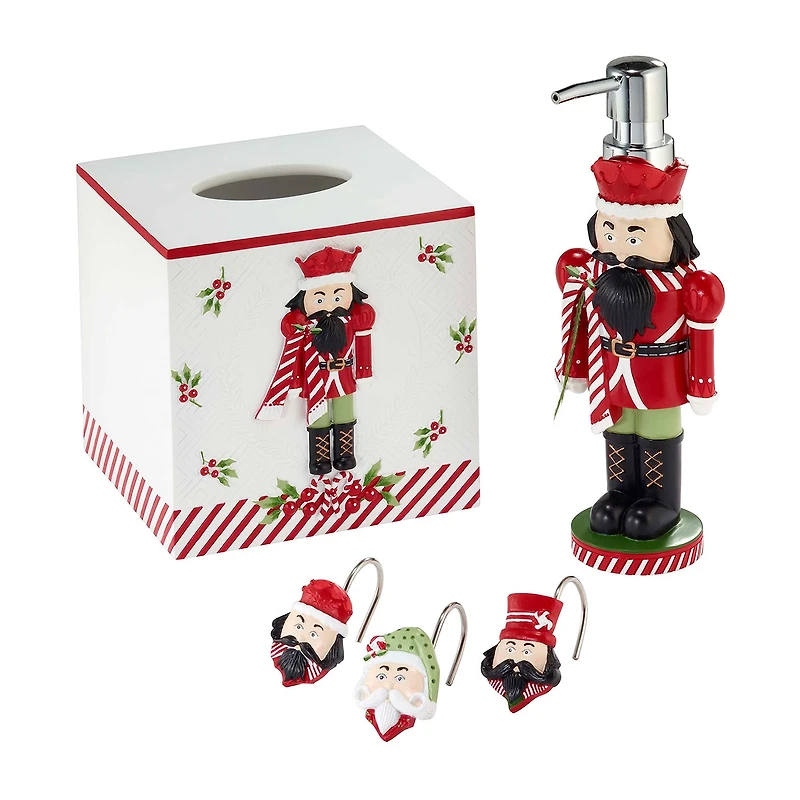 Avanti Peppermint Nutcracker Tissue Box Cover