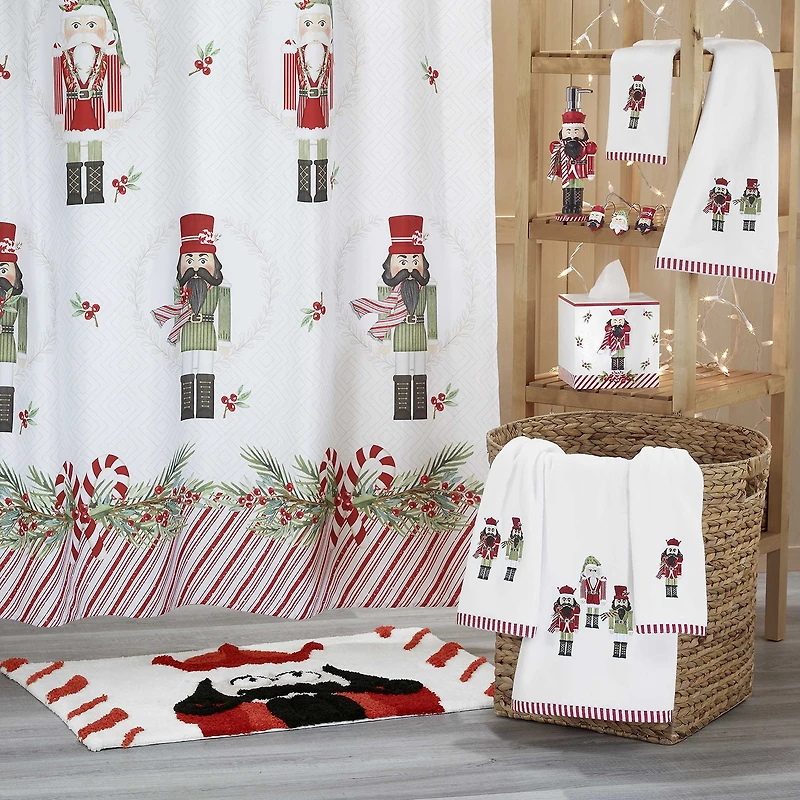 Avanti Peppermint Nutcracker Shower Curtain Hooks