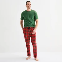 St. John's Bay Mens Crew Neck Short Sleeve 2-pc. Pajama Set