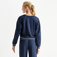 Stylus Womens V Neck Long Sleeve Sweatshirt