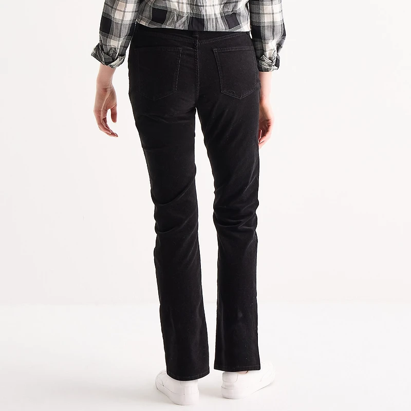 St. John's Bay Womens Tall Mid Rise Straight Corduroy Pant