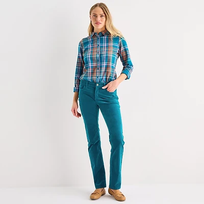 St. John's Bay Womens Tall Mid Rise Straight Corduroy Pant