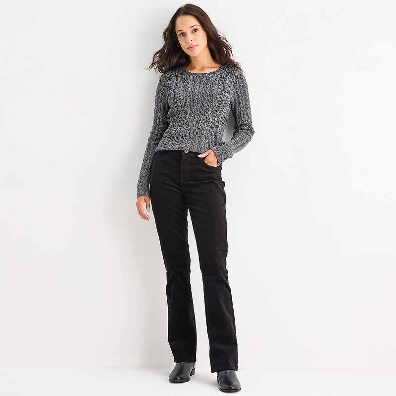 St. John's Bay Womens Tall Mid Rise Bootcut Corduroy Pant