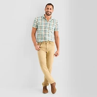 mutual weave Mens Short Sleeve Regular Fit Button-Down Shirt
