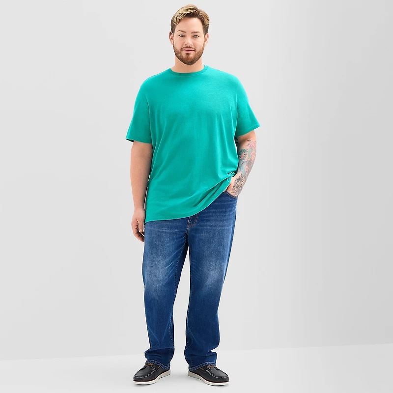 St. John's Bay Super Soft Mens Crew Neck Short Sleeve Big and Tall T-Shirt