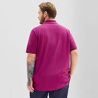 St. John's Bay Premium Stretch Big and Tall Mens Classic Fit Short Sleeve Polo Shirt