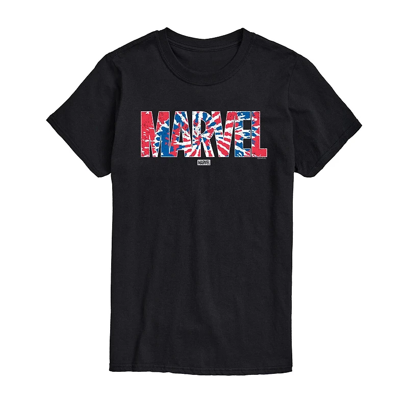 Mens Crew Neck Short Sleeve Regular Fit Marvel Big and Tall Graphic T-Shirt
