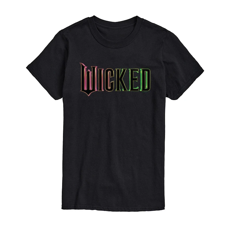 Mens Crew Neck Short Sleeve Regular Fit Wicked Big and Tall Graphic T-Shirt