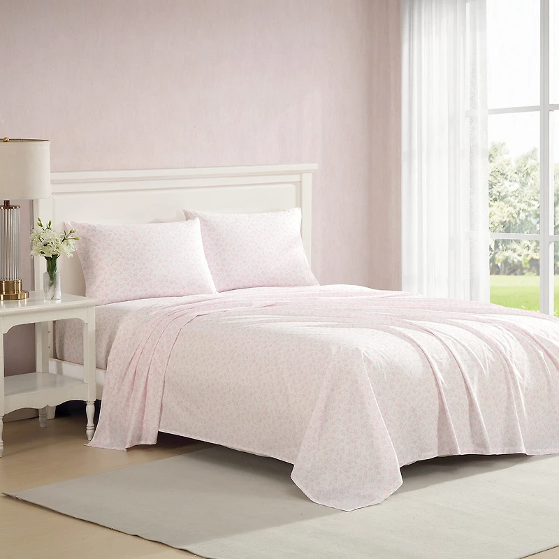Laura Ashley Floral Toile Sheet Set
