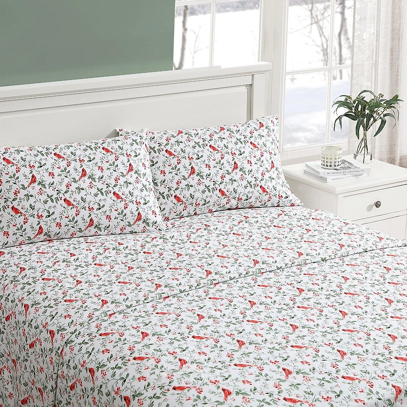 Laura Ashley Jolly Cardinal Sheet Set