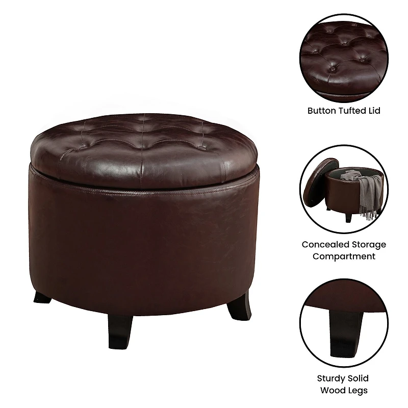 Designs4Comfort Round Ottoman