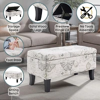 Convenience Concepts Designs4comfort Storage Lift-Top Ottoman