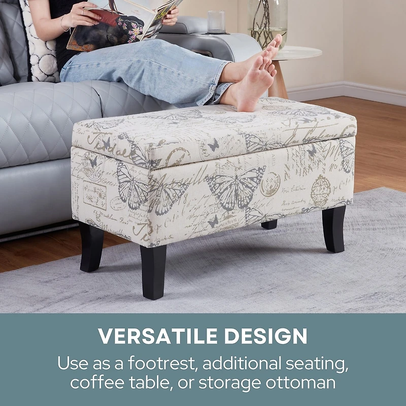 Convenience Concepts Designs4comfort Storage Lift-Top Ottoman
