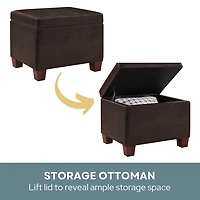 Convenience Concepts Madison Cushioned Ottoman