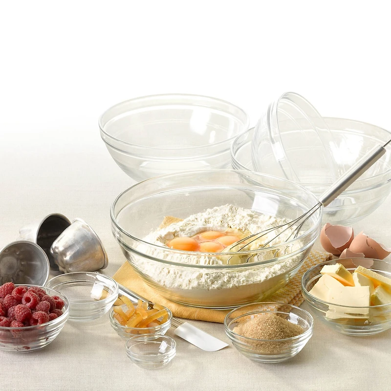 Duralex Gigone 10-pc. Glass Mixing Bowl Set