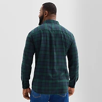 St. John's Bay Mens Long Sleeve Regular Fit Big and Tall Flannel Shirt