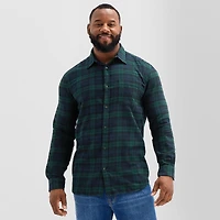 St. John's Bay Mens Long Sleeve Regular Fit Big and Tall Flannel Shirt