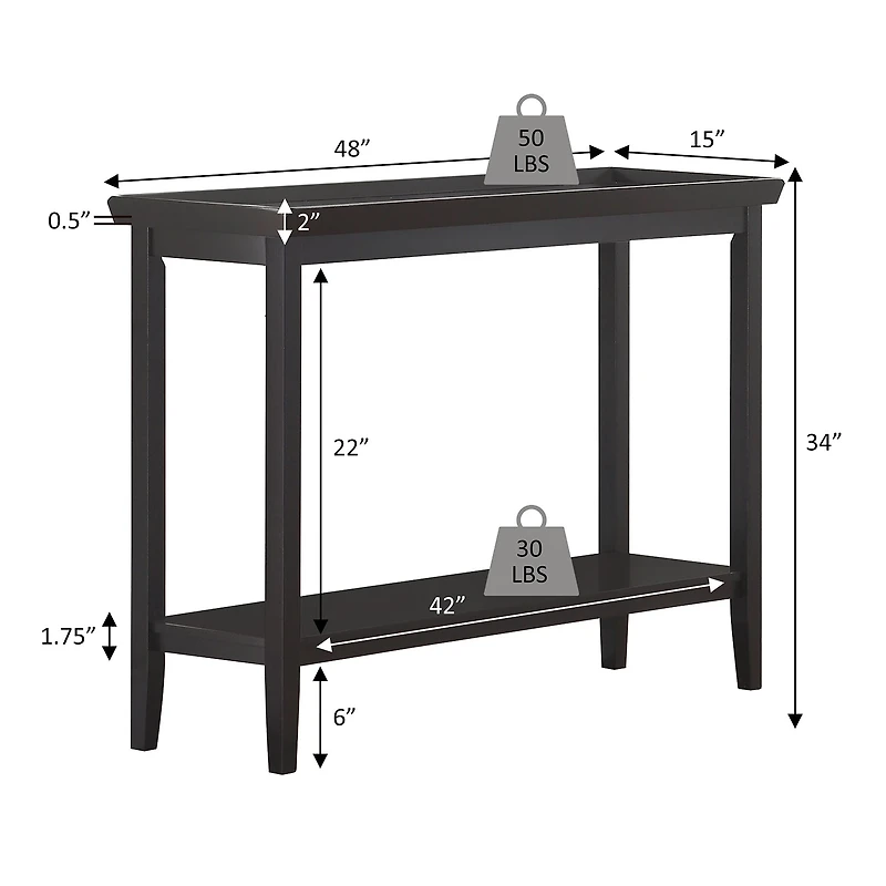 Convenience Concepts Ledgewood Console Table