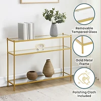 Convenience Concepts Royal Crest Glass Console Table