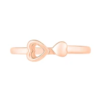 Womens 4.5MM 10K Gold Heart Band