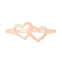 Womens 7.5MM 10K Gold Heart Band