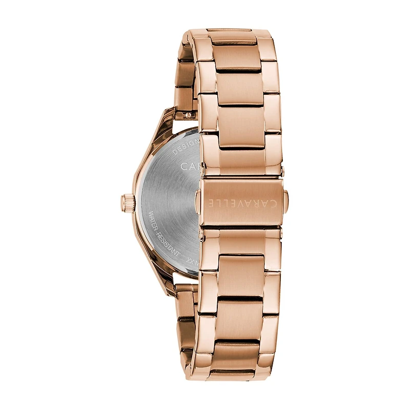 Caravelle Designed By Bulova Womens Stainless Steel Bracelet Watch 45l179
