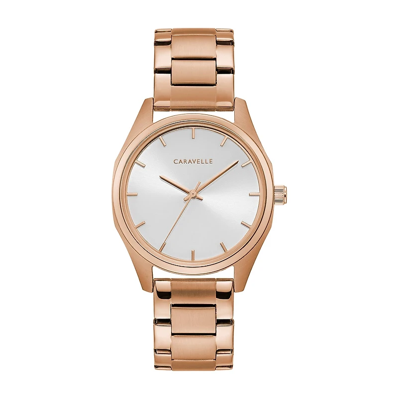 Caravelle Designed By Bulova Womens Stainless Steel Bracelet Watch 45l179