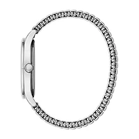 Caravelle Designed By Bulova Mens Silver Tone Stainless Steel Bracelet Watch 43b161